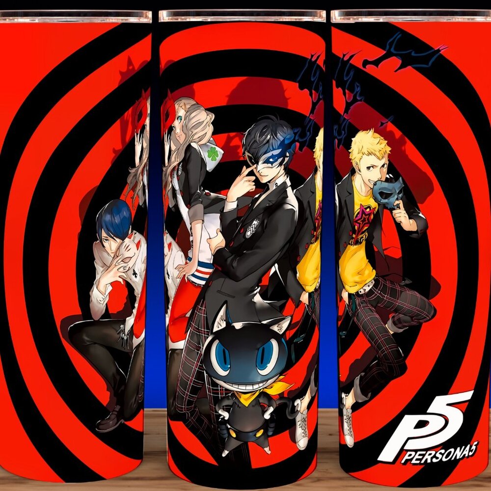 Persona 5 Royal Joker - Ann - Morgana -  Goro Gaming Cup Mug Tumbler